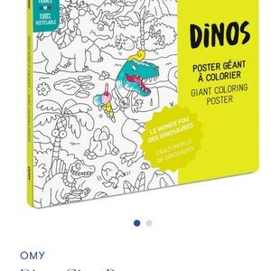 OMY Giant Coloring Poster and set of 12  DINO colored pencils - Dinos